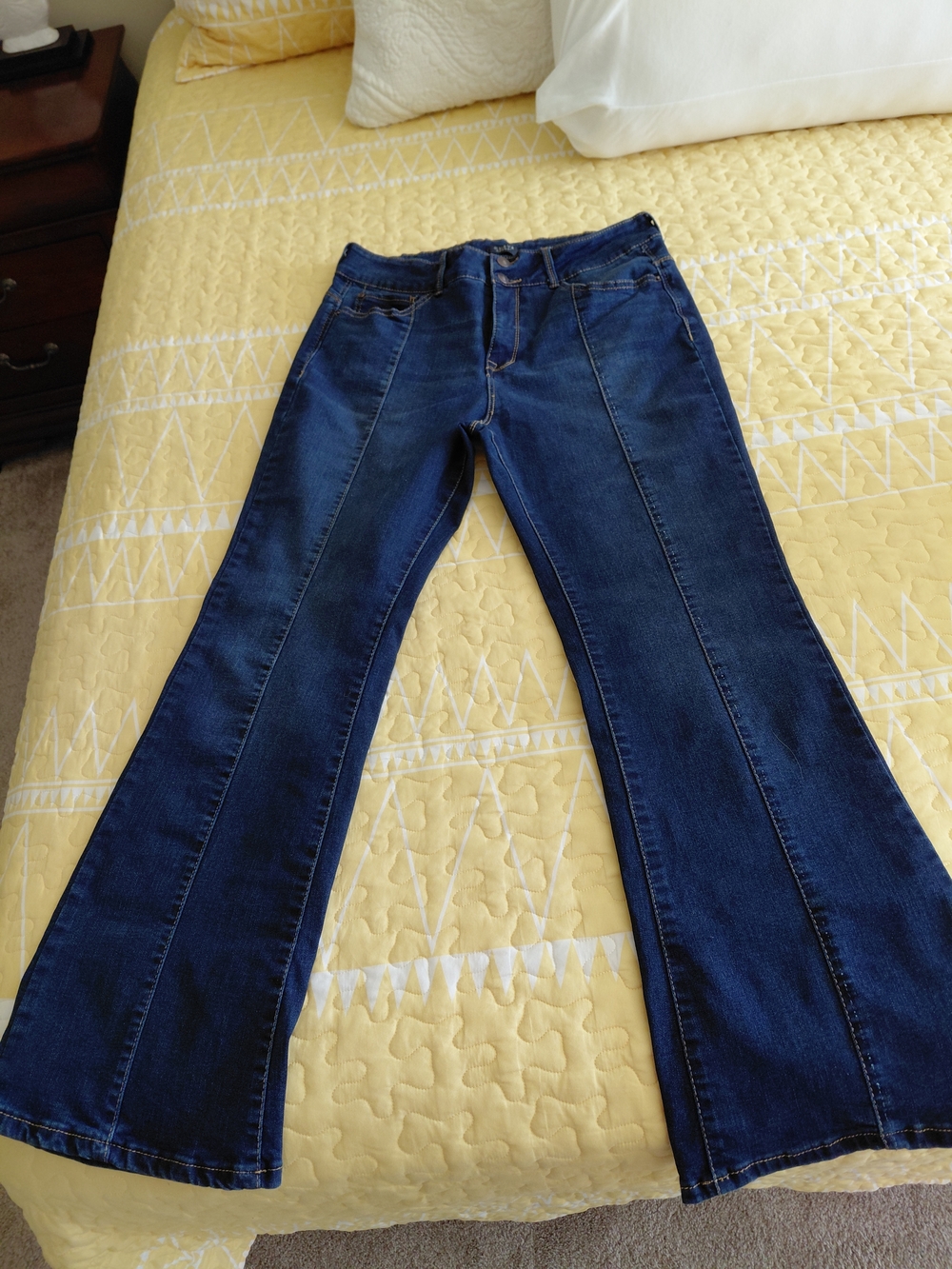 Curve Appeal Women's Dark Indigo Flare Jeans